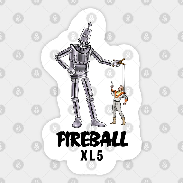 Robert the Robot from 'Fireball XL5' Sticker by RichardFarrell